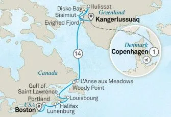 Карта круиза